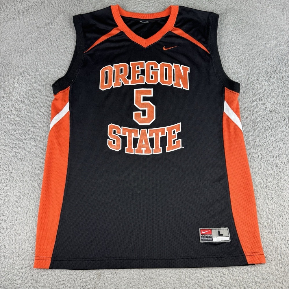 Vintage Nike Team Oregon State Beavers Basketball Jersey Sizeβ Large #5 NCAA